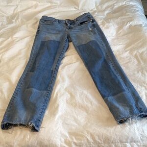 Lucky Brand  Distressed Women's Blue Jeans Patchwork Sweet Midrise Straight 29r